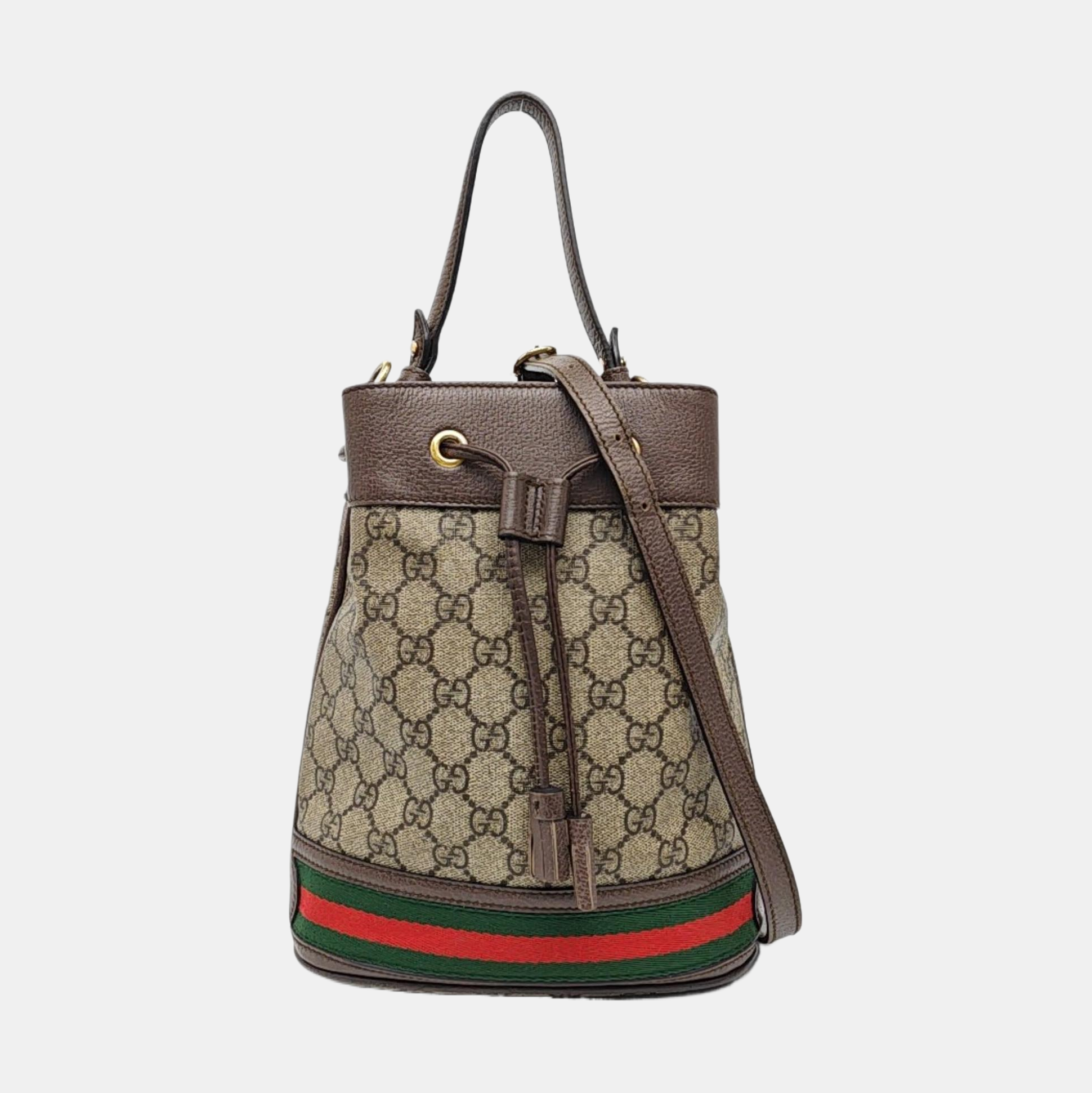 Ophidia Small Monogram Coated Canvas Beige