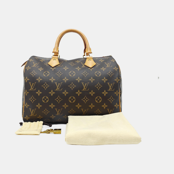 SPEEDY 30 Monogram Coated Canvas Brown