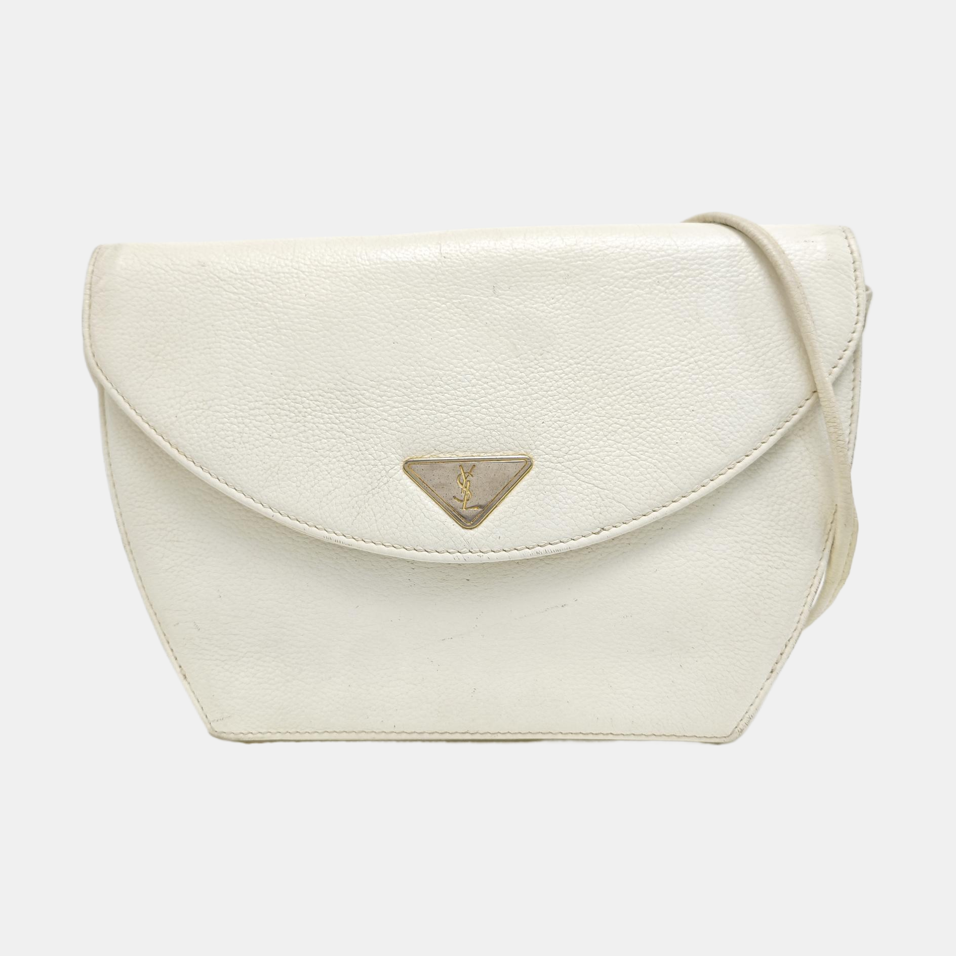 Calfskin Shoulder Bag White