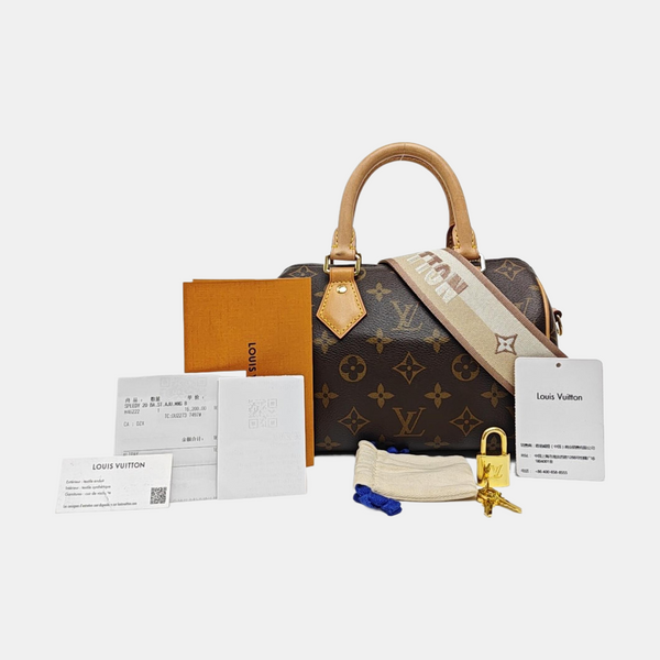SPEEDY 20 Monogram Coated Canvas Brown