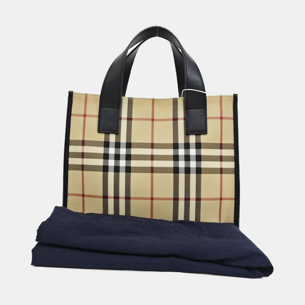 Coated Canvas Top Handle Bag Multicolor