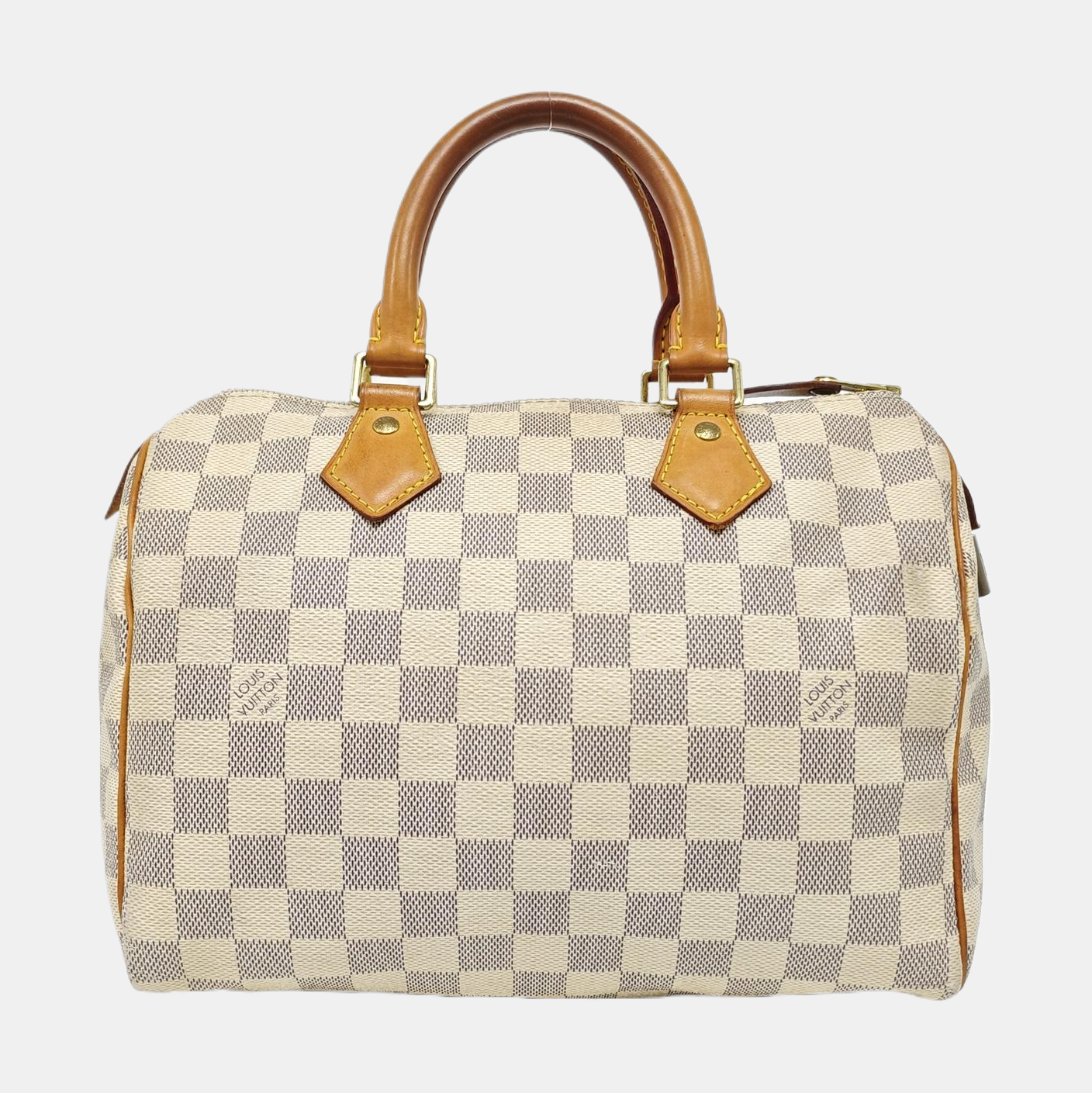 SPEEDY 25 Damier Azur Coated Canvas White