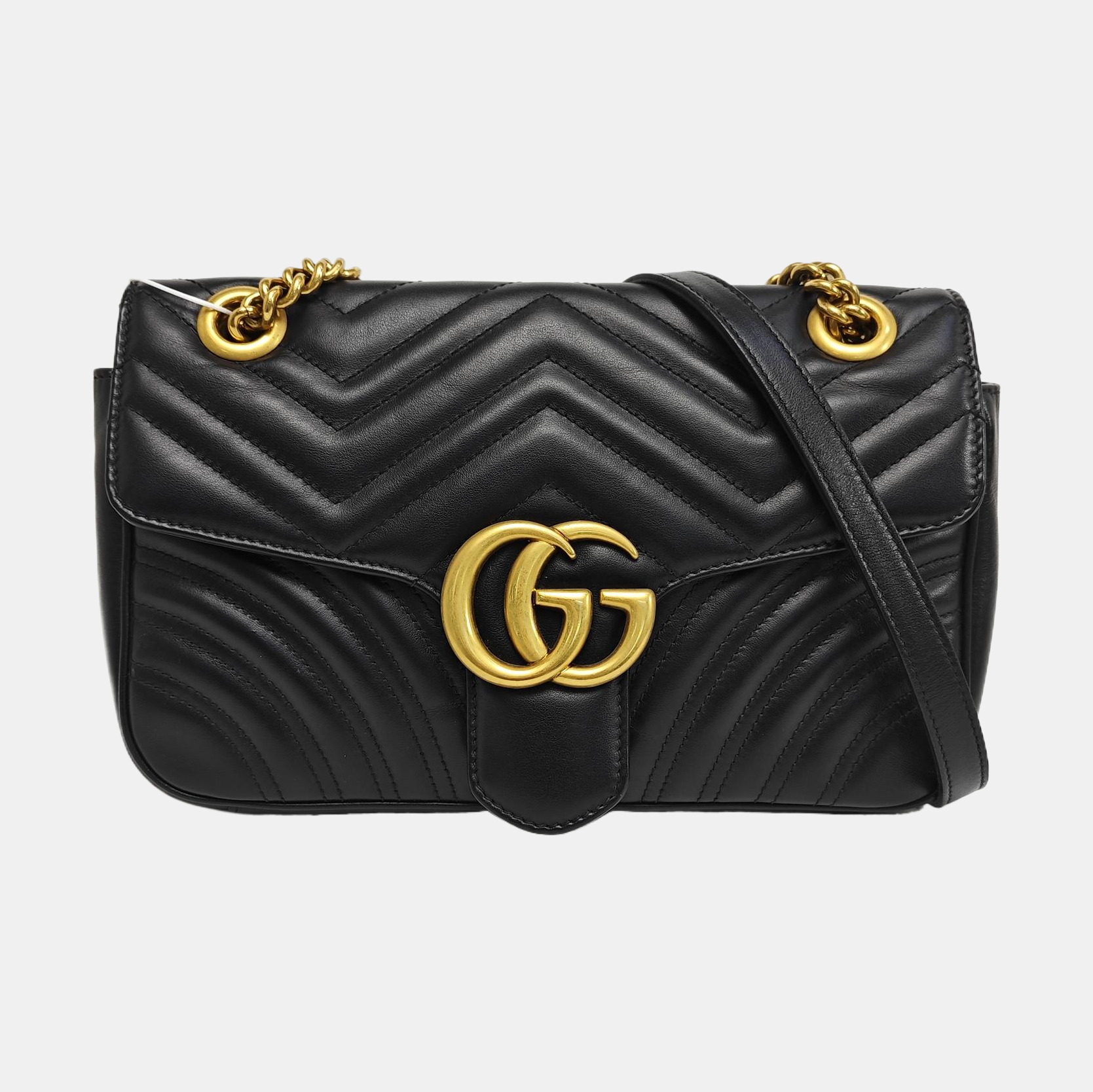 GG Marmont Medium Quilted Calfskin Black
