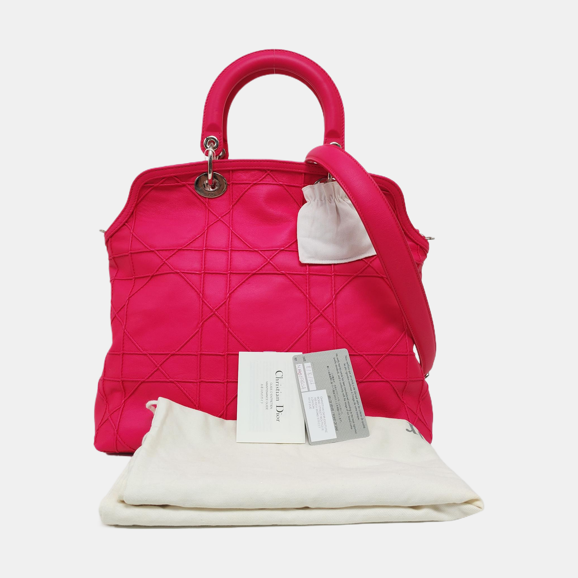 Authenticated pre-owned  Granville Cannage Lambskin Pink - Top Handle Bag at Looply