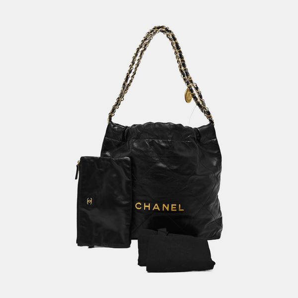 CHANEL 22 Small Quilted Calfskin Black