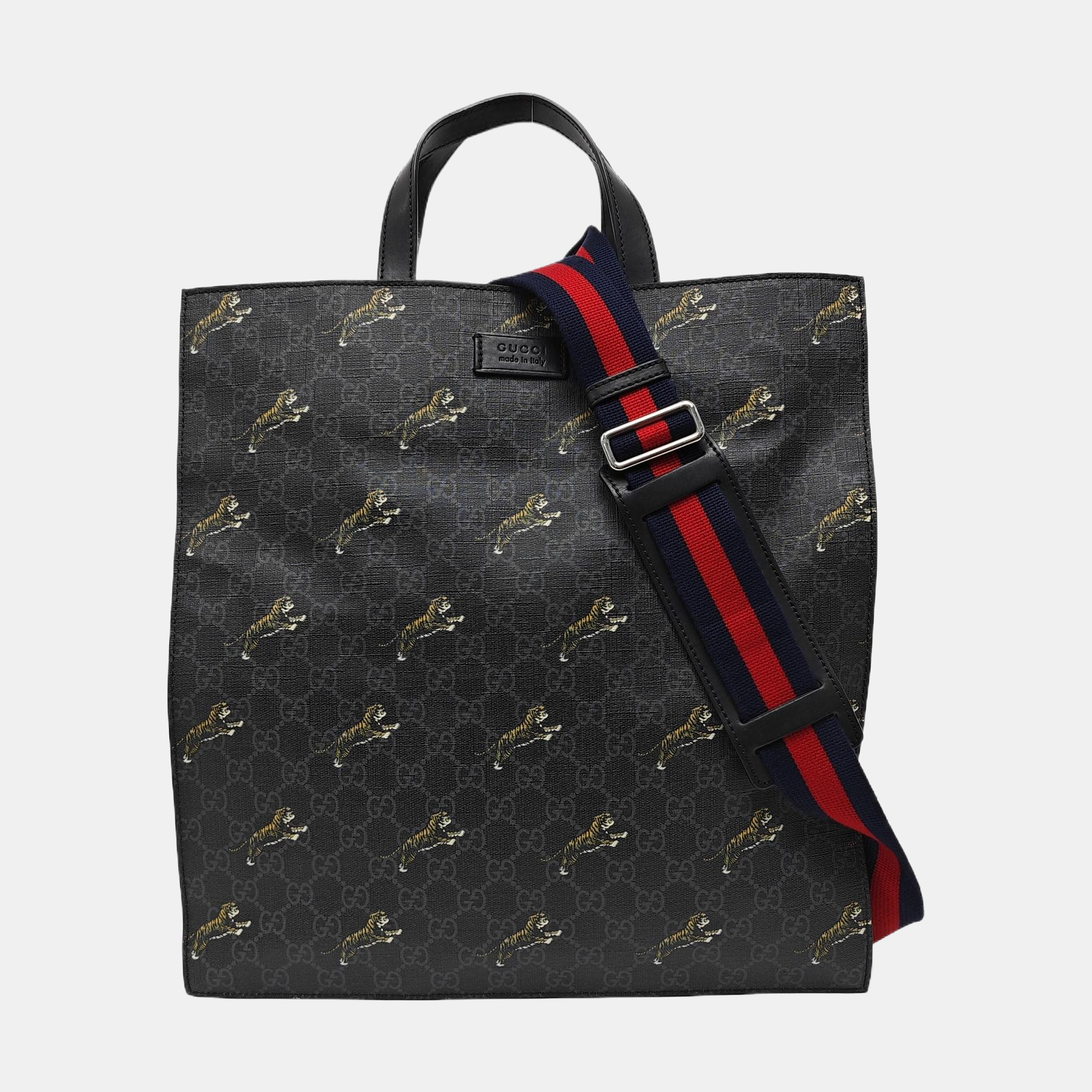 GG Supreme Monogram Coated Canvas Black