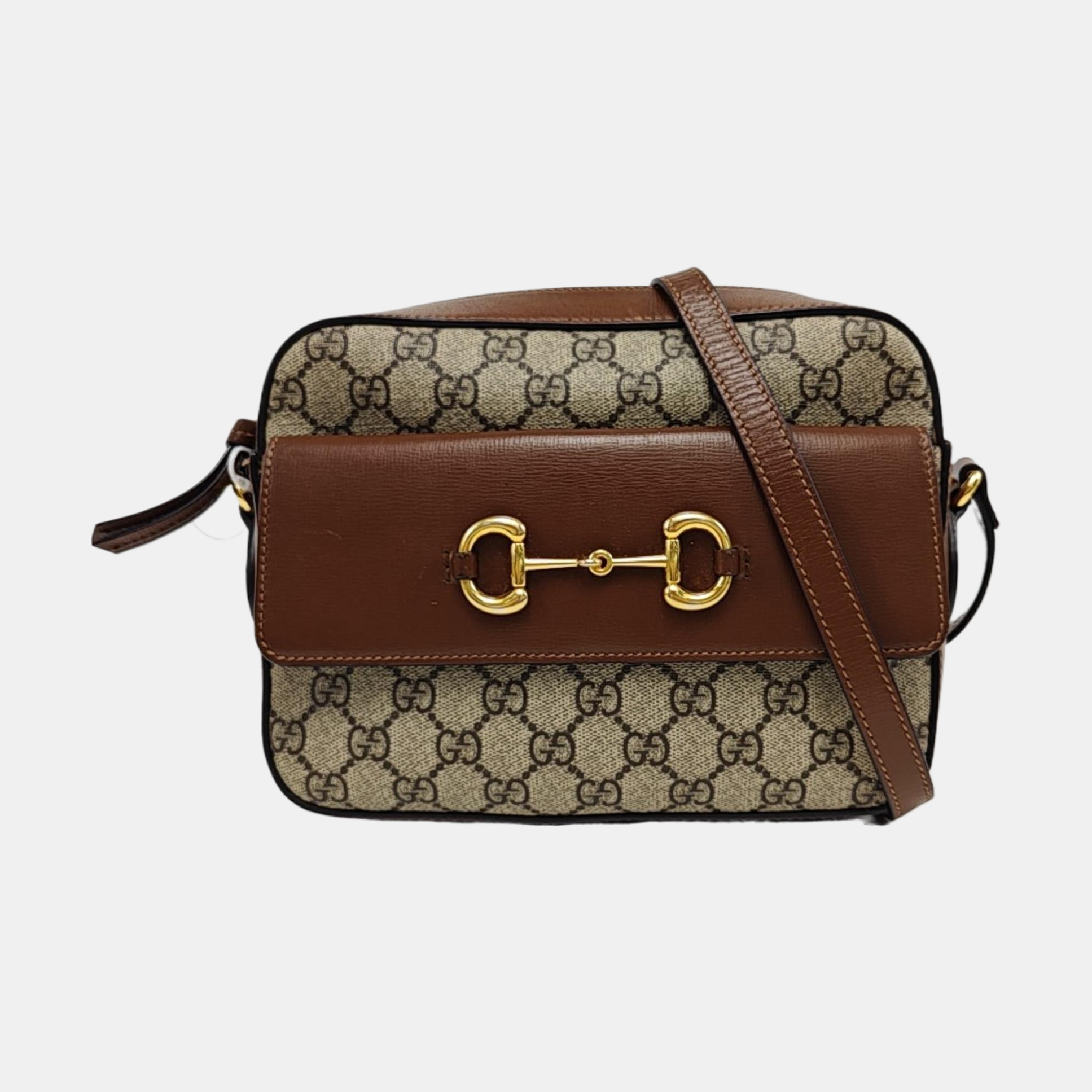 Horsebit 1955 Small Coated Canvas Beige
