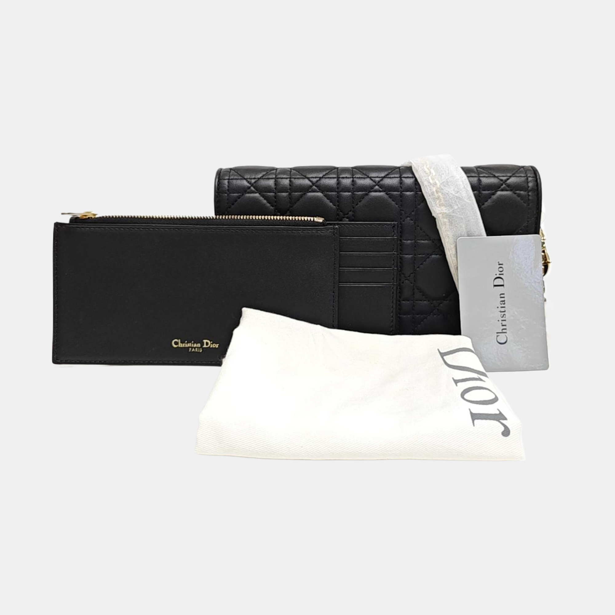 Lady Dior Small Cannage Lambskin Black