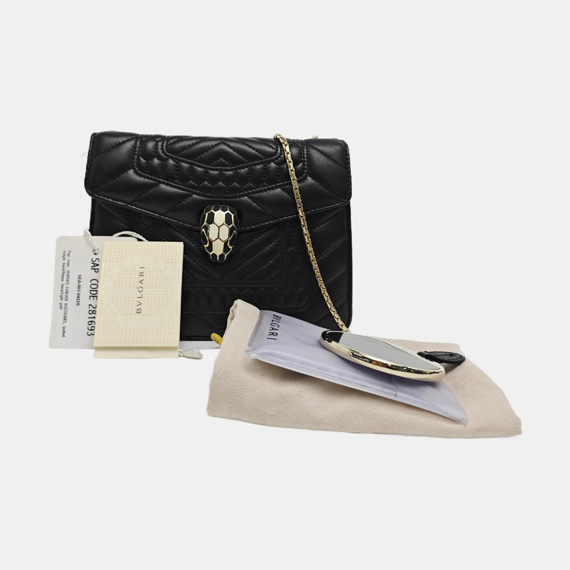 SERPENTI FOREVER Quilted Lambskin Black