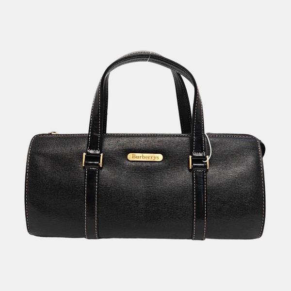 Calfskin Top Handle Bag Black