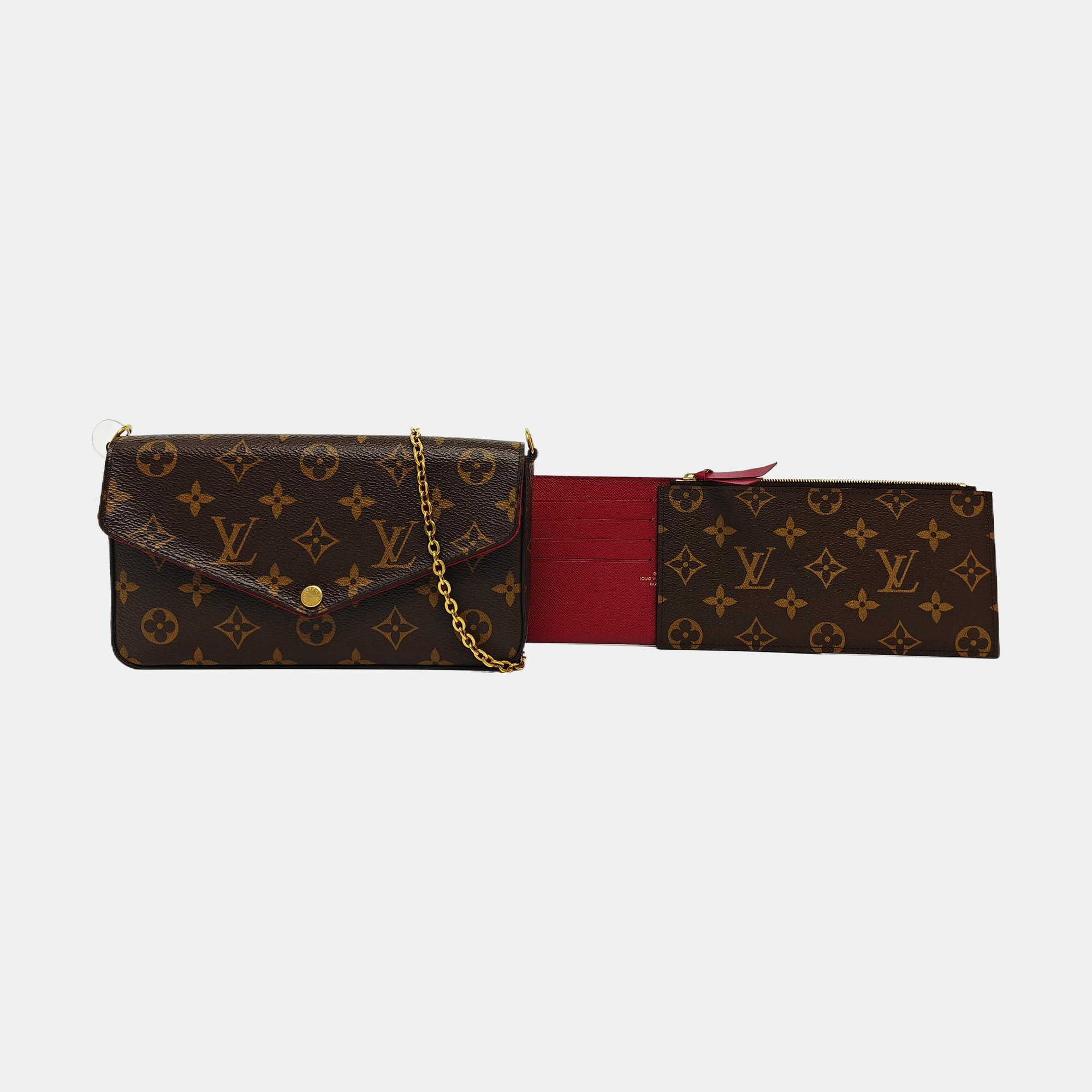 FÉLICIE Monogram Coated Canvas Brown