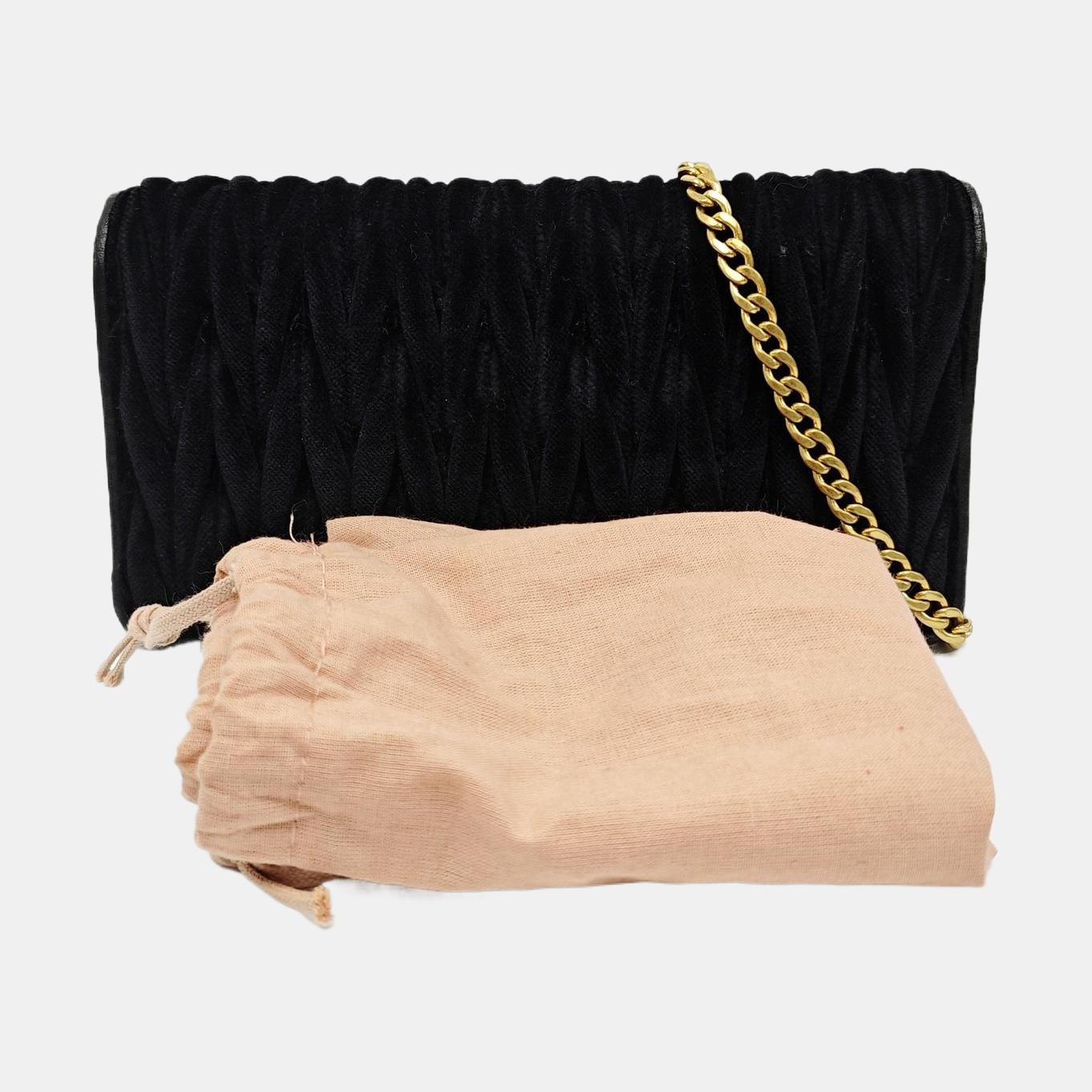 Matelassé Quilted Fabric Black
