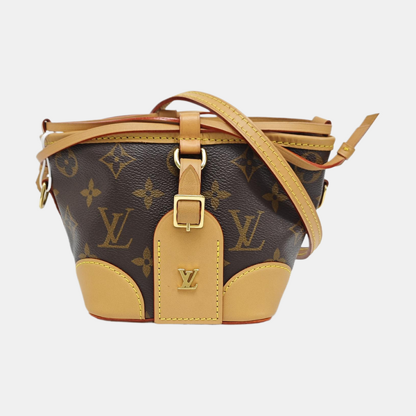 NOÉ Mini Monogram Lona Revestida Marrón