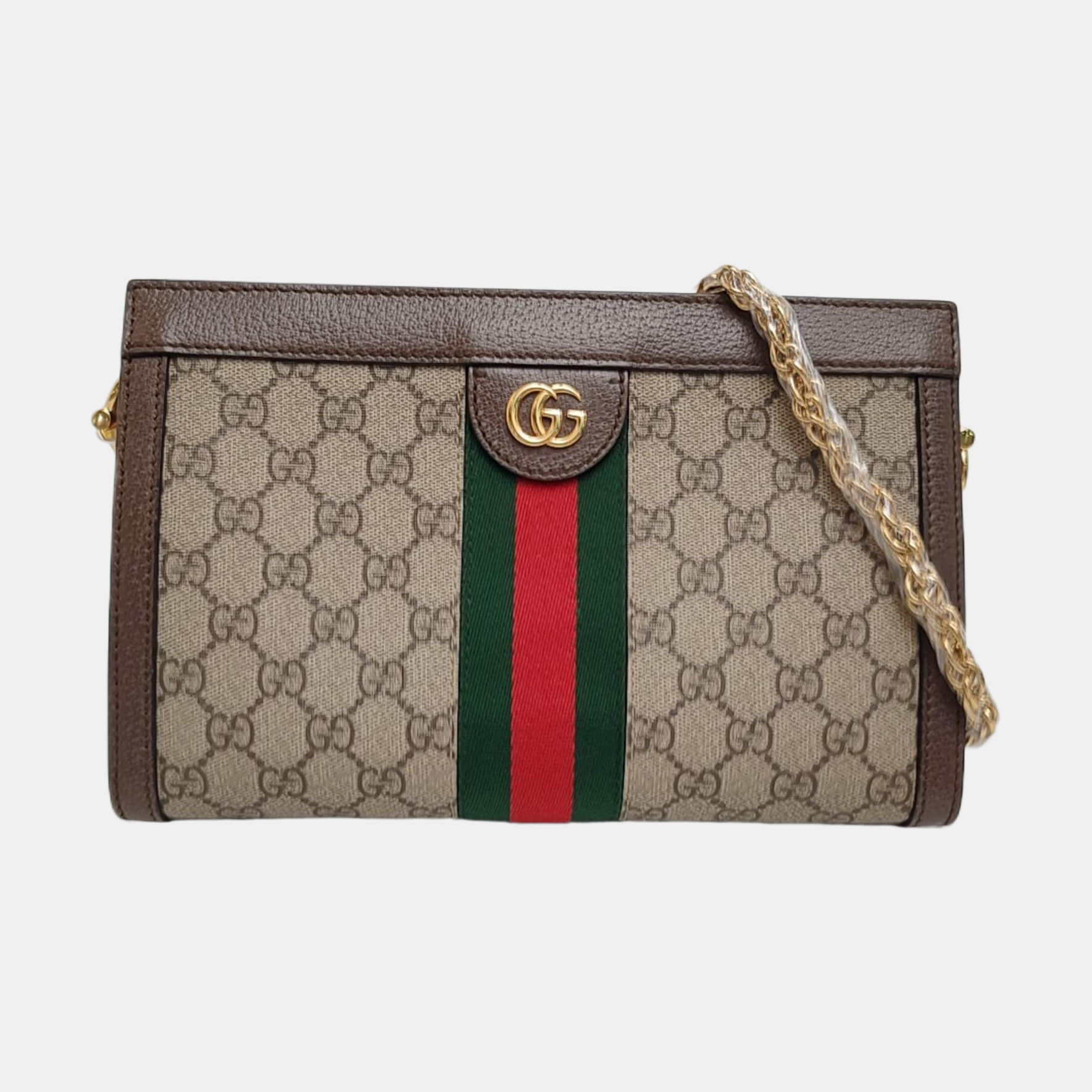 Authenticated pre-owned  Ophidia Medium Monogram Coated Canvas Beige - Shoulder Bag at Looply