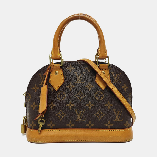 ALMA BB Monogram Coated Canvas Brown