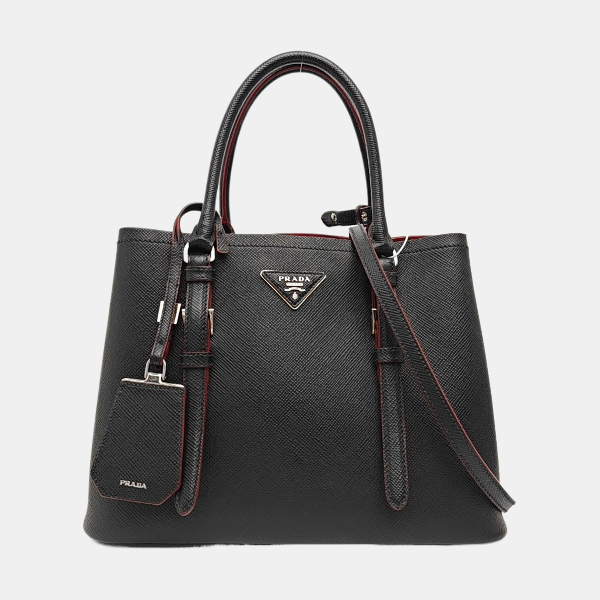 Denim Small Saffiano Calfskin Black