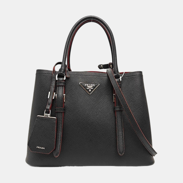 Denim Small Saffiano Calfskin Black