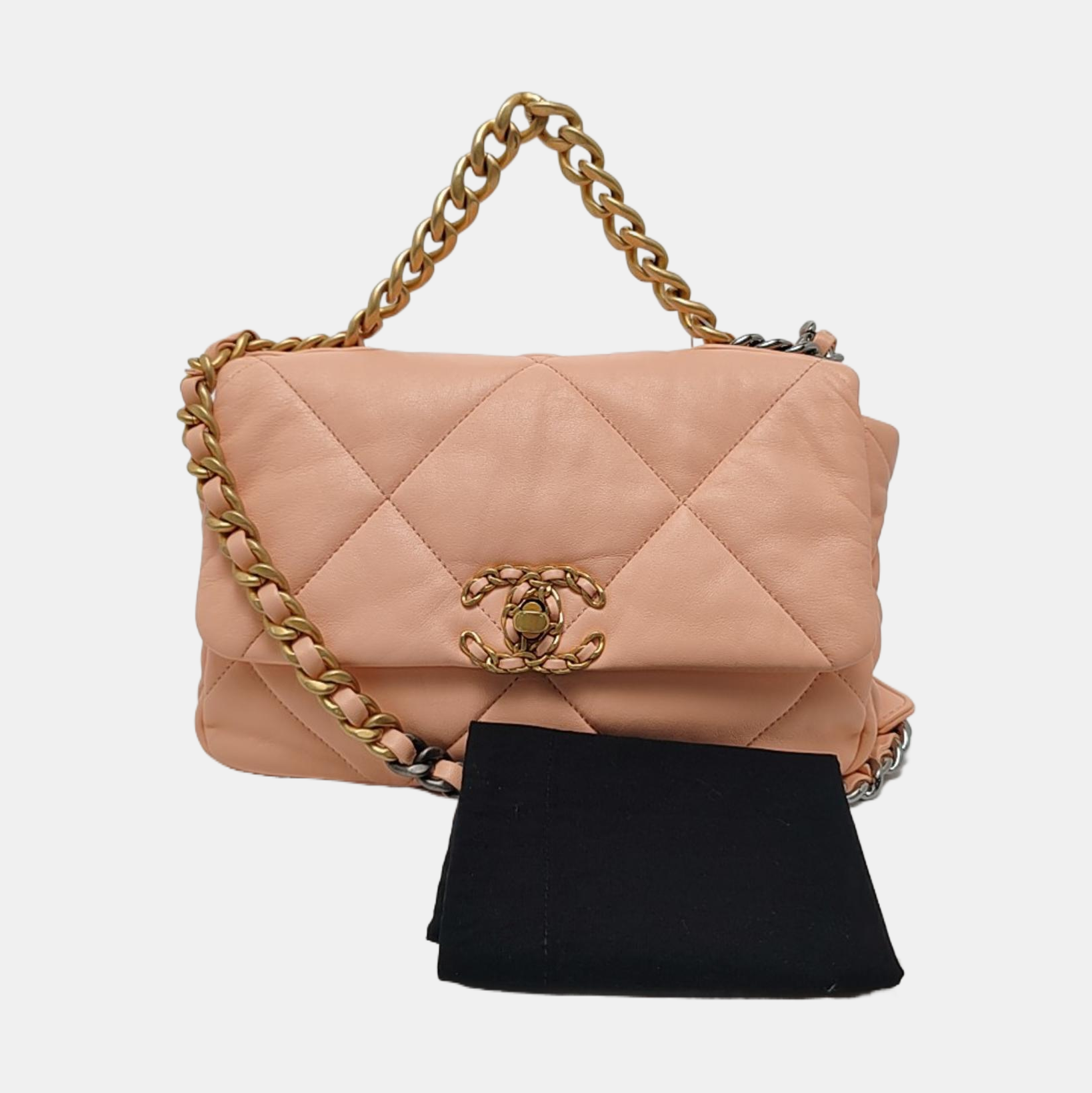 CHANEL 19 Small Quilted Lambskin Pink