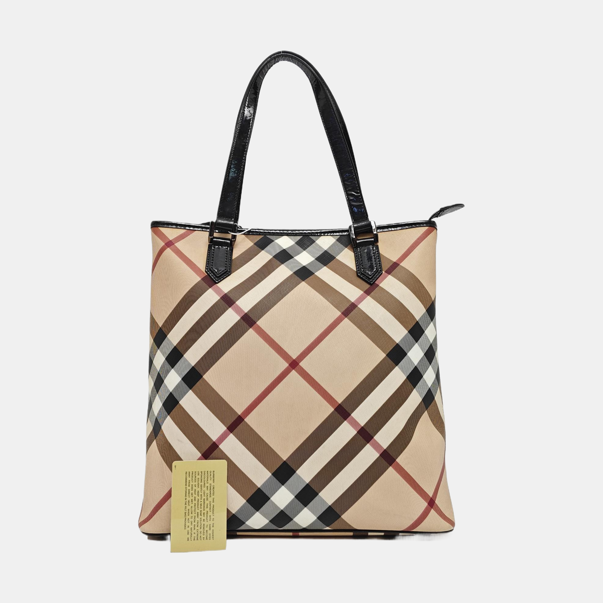 Coated Canvas Tote Bag Medium Beige