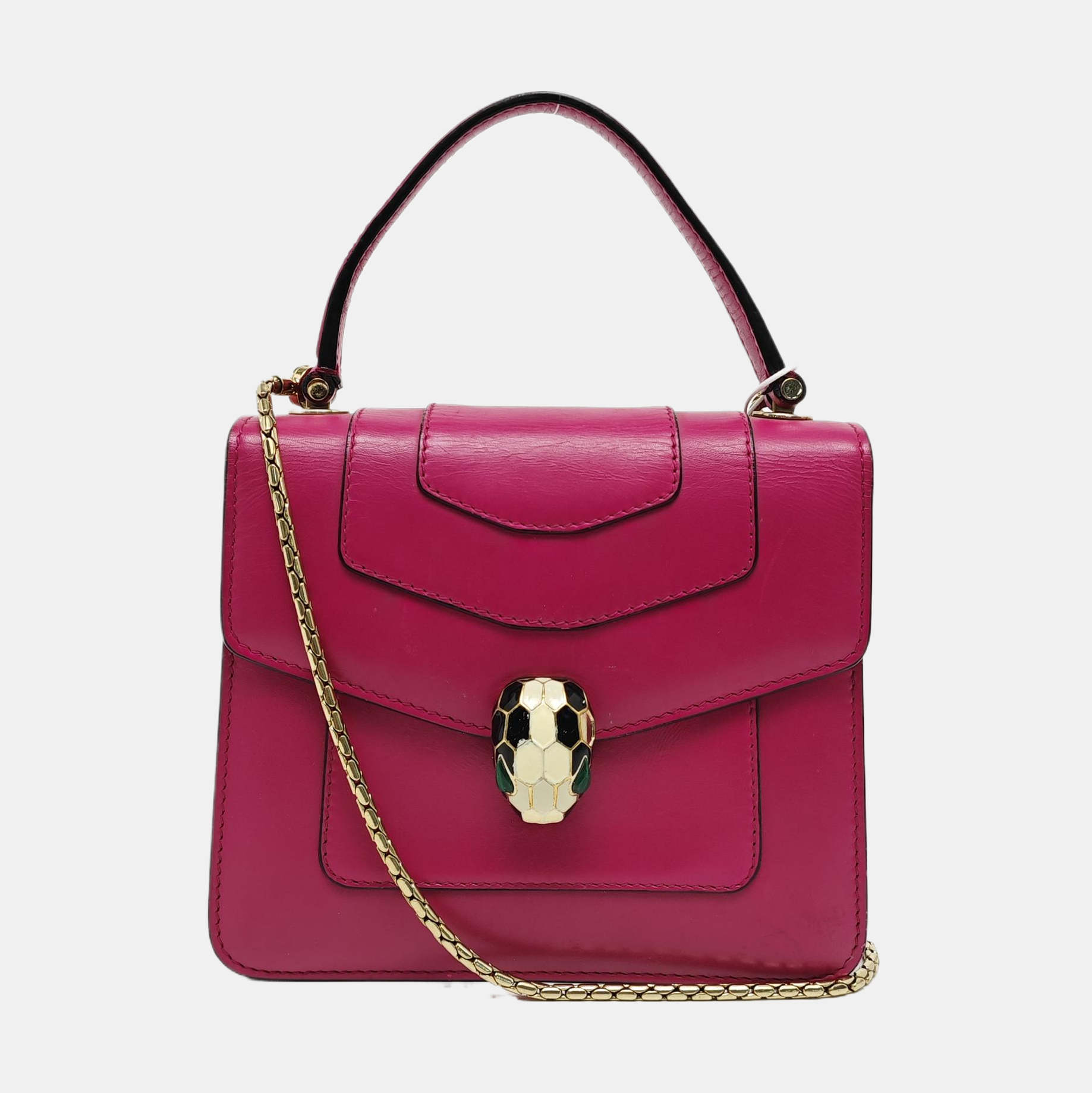 SERPENTI FOREVER Small Calfskin Red