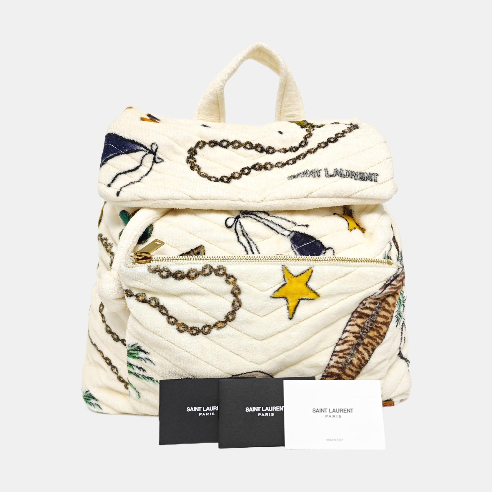 Fabric Backpack White