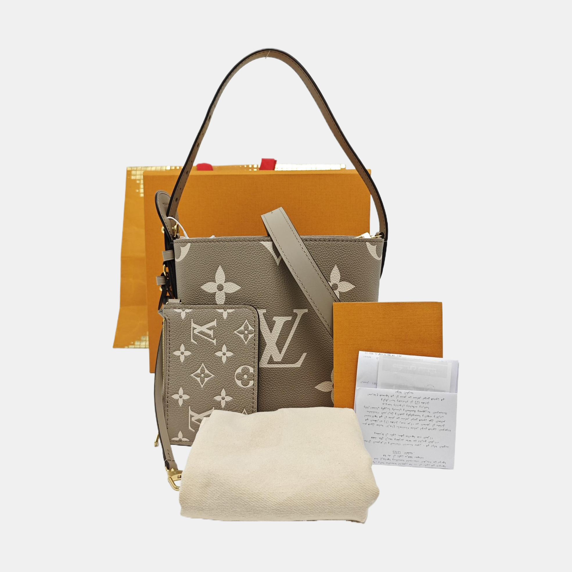 ALL IN BB Monogram Calfskin Gray