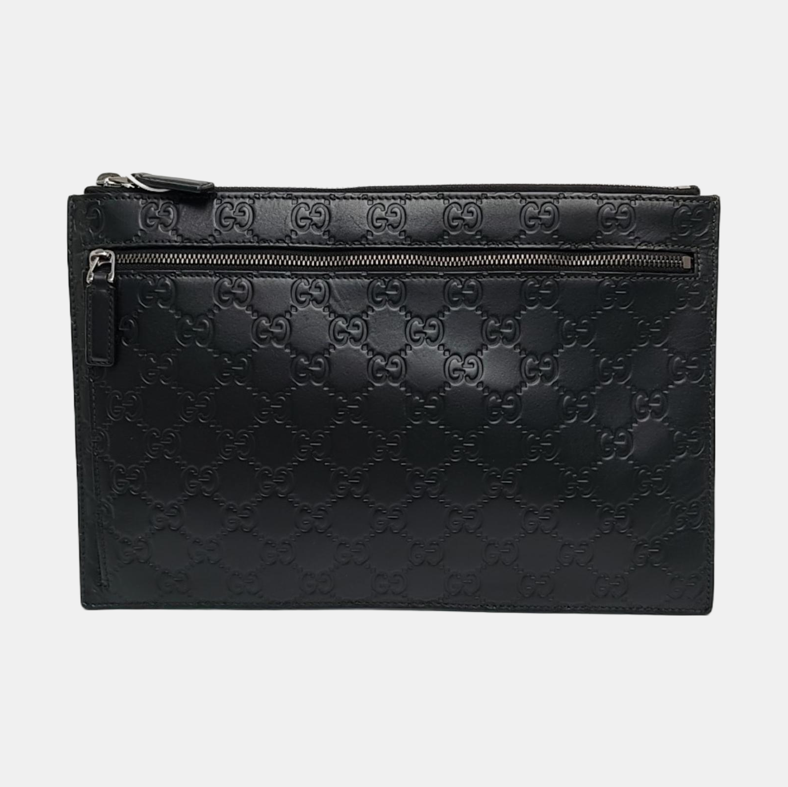Monogram Calfskin Clutch Black