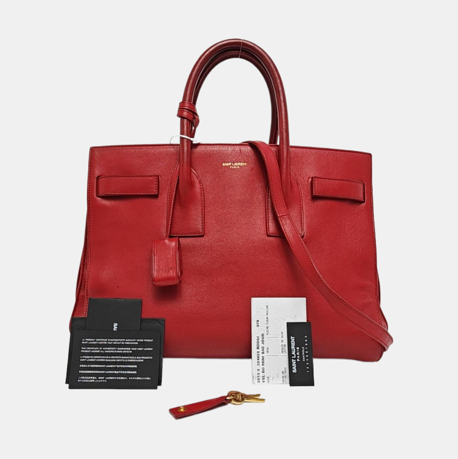Authenticated pre-owned  SAC DE JOUR Small Calfskin Red - Shoulder Bag at Looply