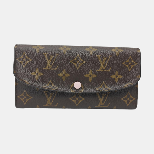 EMILIE Monogram Coated Canvas Brown Wallet