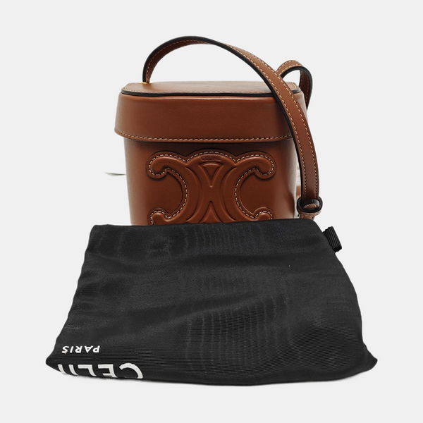 Calfskin Shoulder Bag Brown
