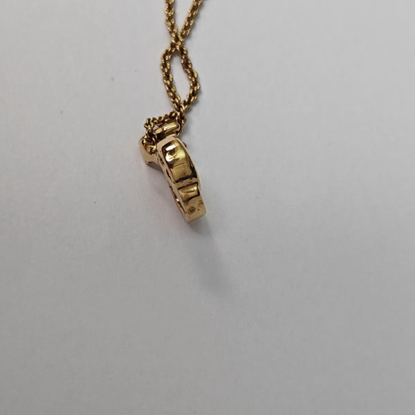 Petit CD Metal Gold Necklace