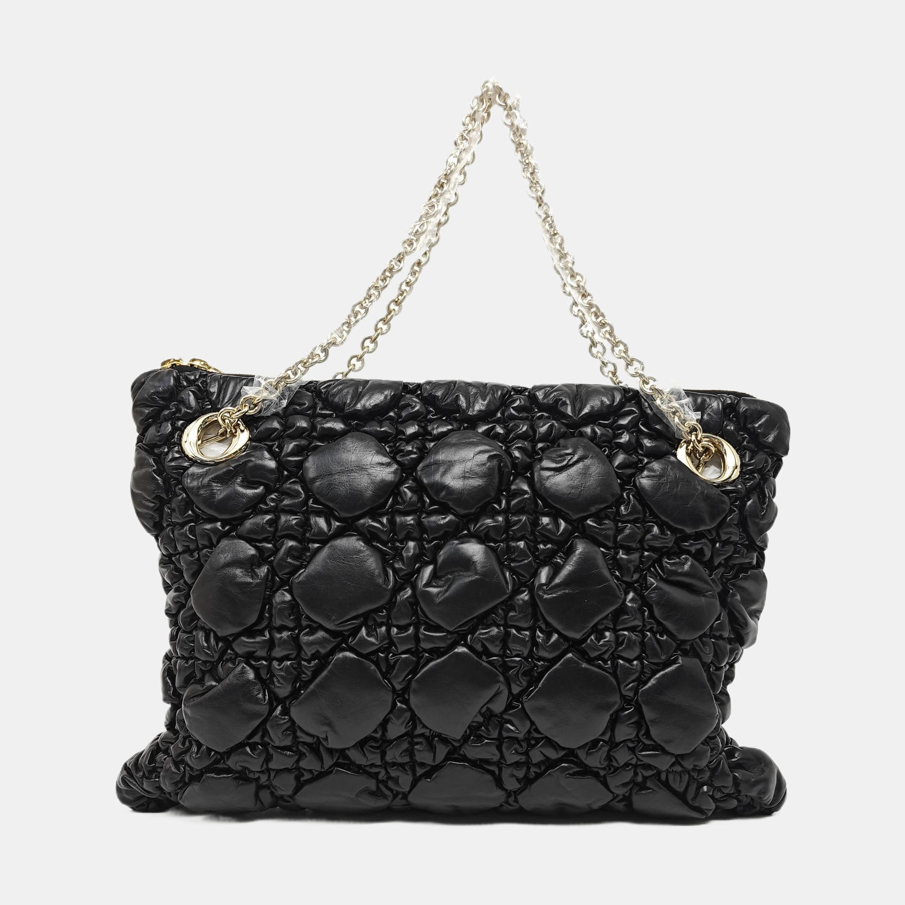 Crunchy Medium Cannage Calfskin Black