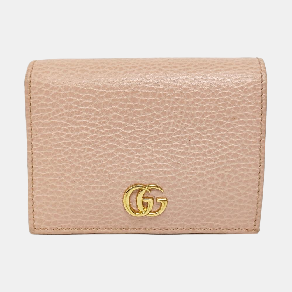 GG Marmont Mini Calfskin Pink Wallet