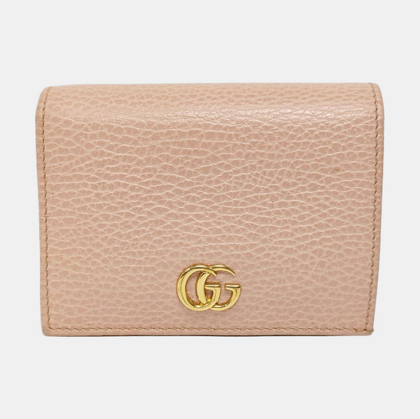 GG Marmont Mini Calfskin Pink Wallet