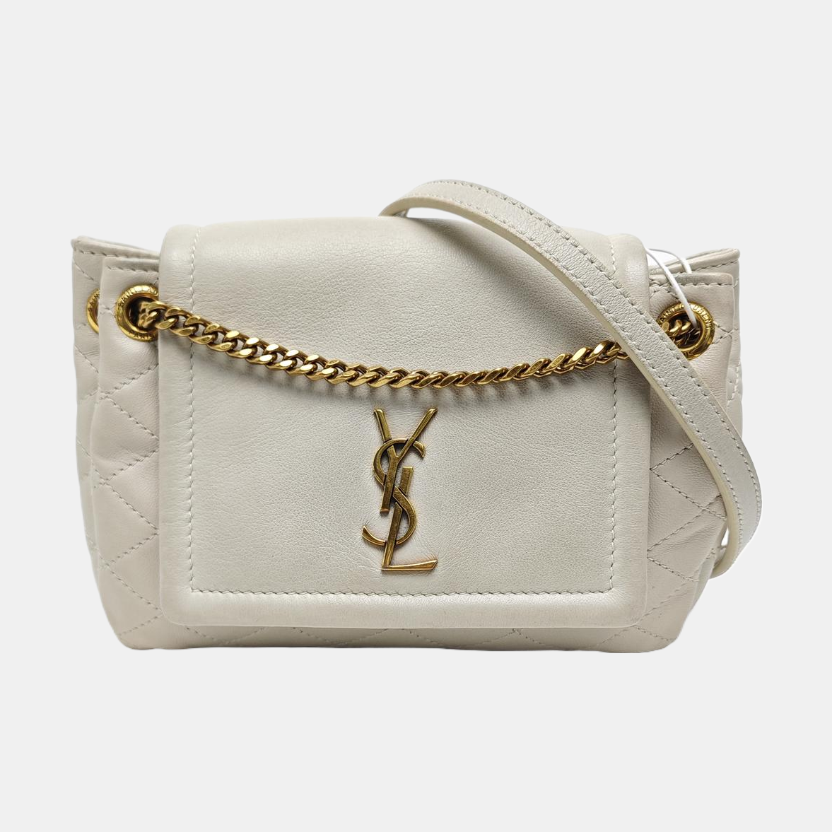 NOLITA Mini Quilted Lambskin White