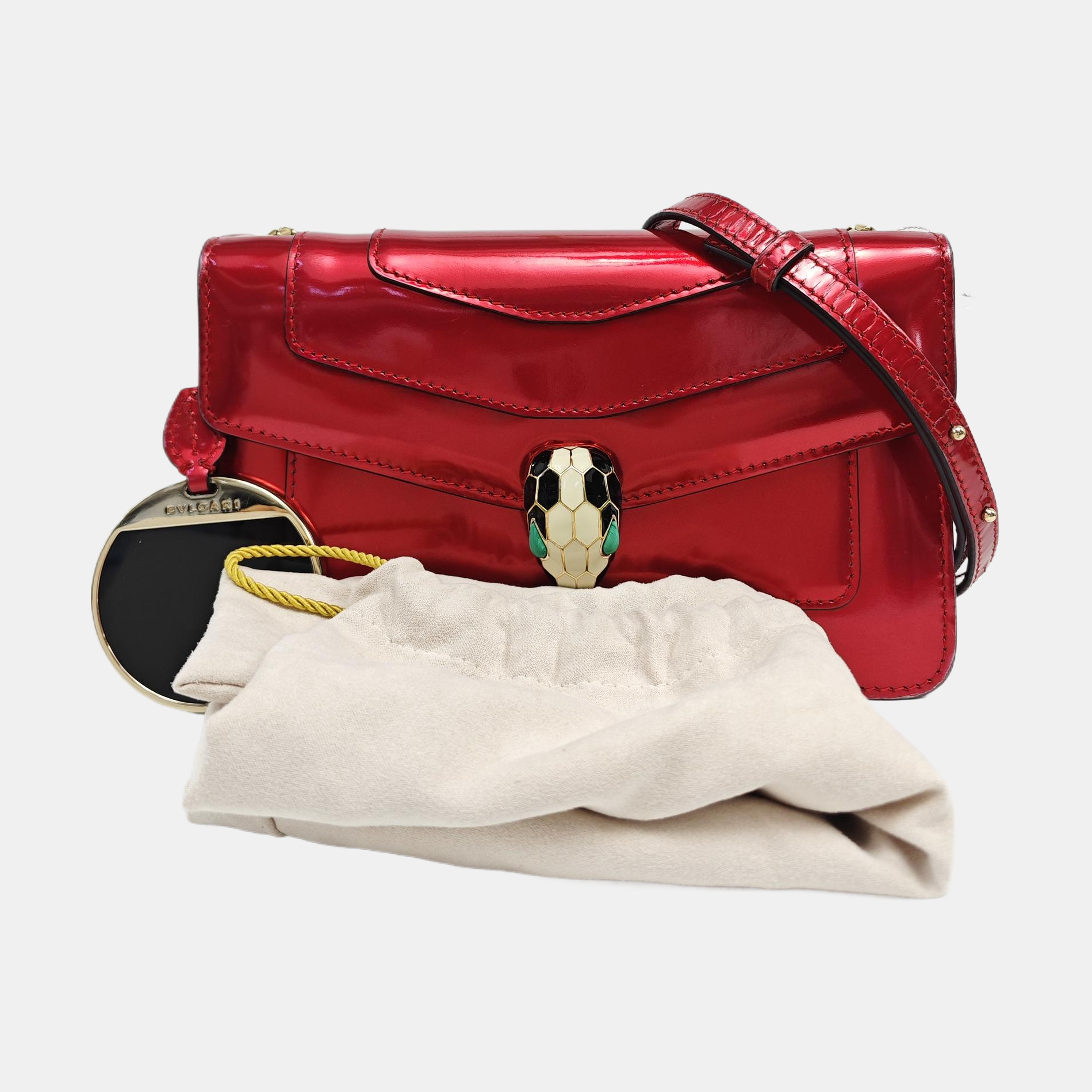 SERPENTI FOREVER Small Patent Leather Red