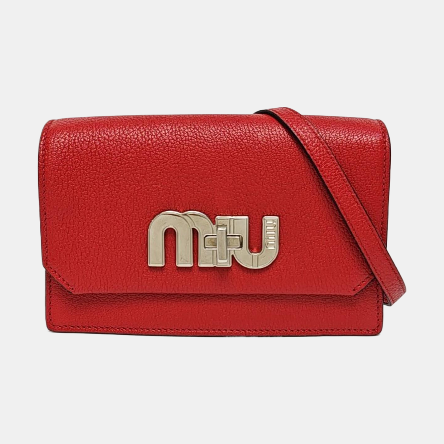 Calfskin Shoulder Bag Red