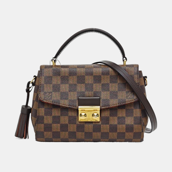 CROISETTE Damier Ebene Coated Canvas Brown