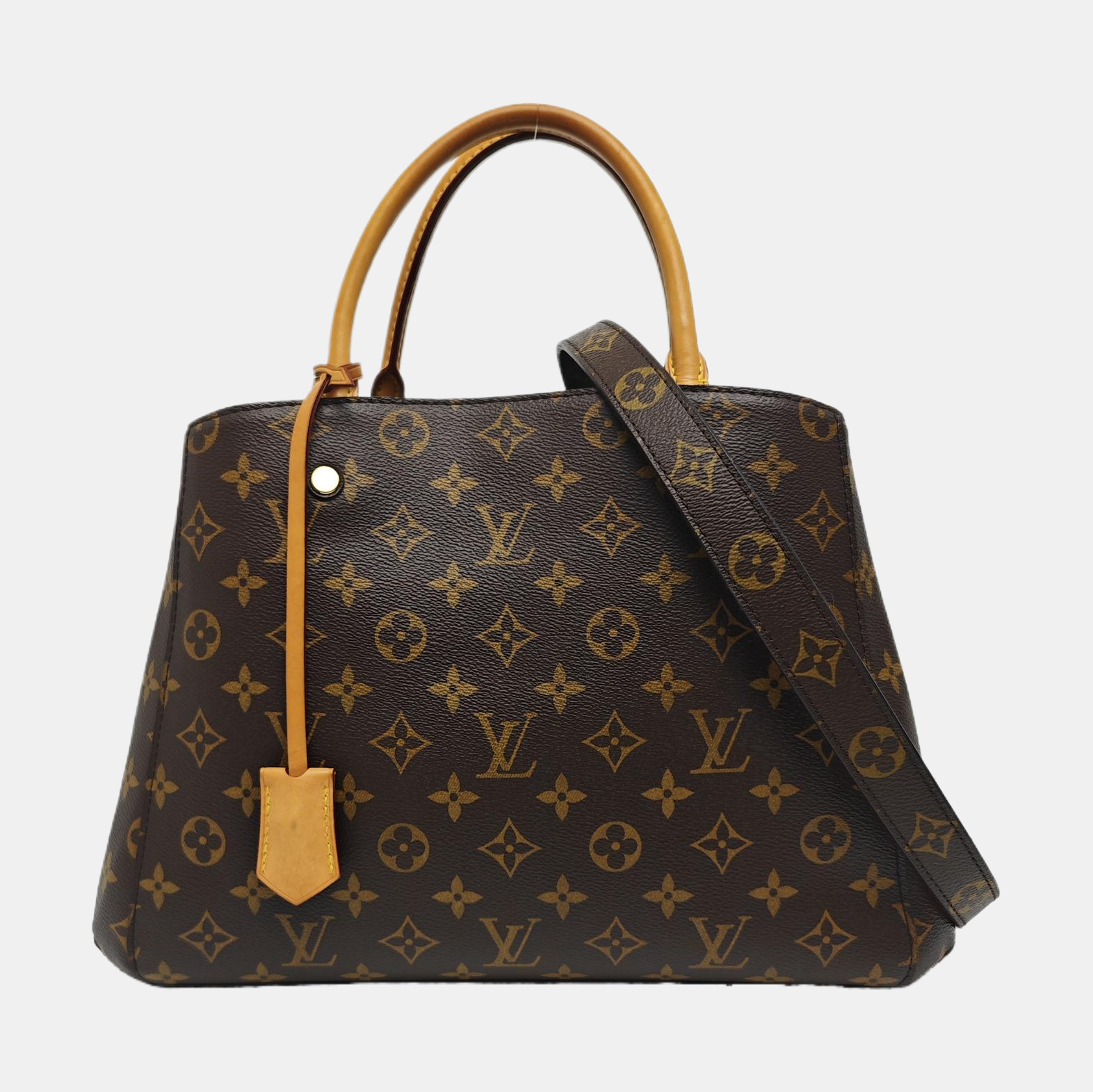MONTAIGNE Monogram Coated Canvas Brown