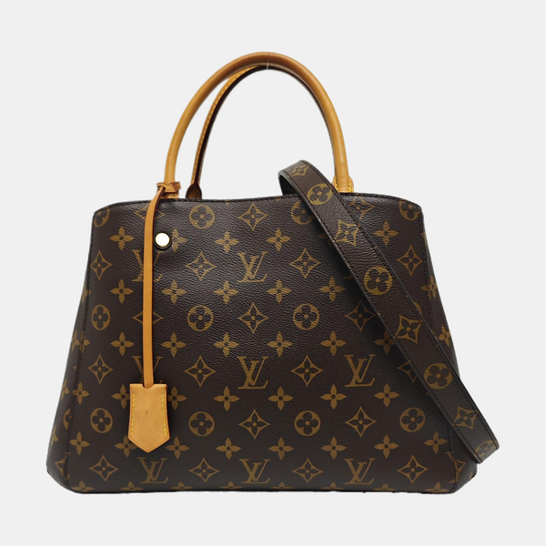 MONTAIGNE Monogram Coated Canvas Brown