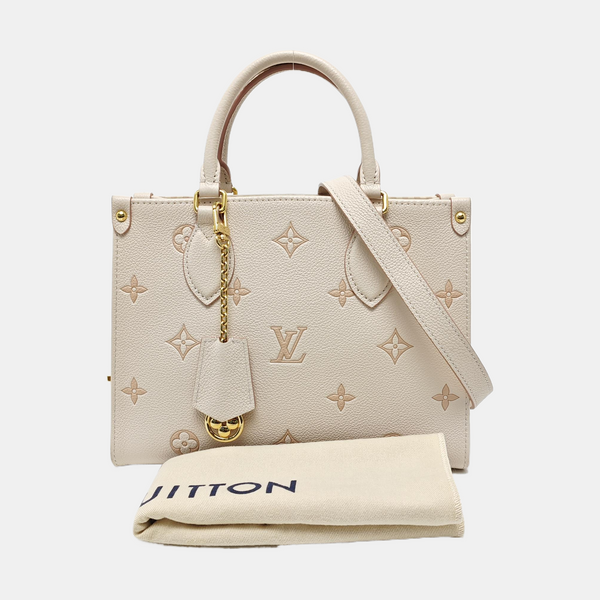 ONTHEGO PM Monogram Calfskin Beige