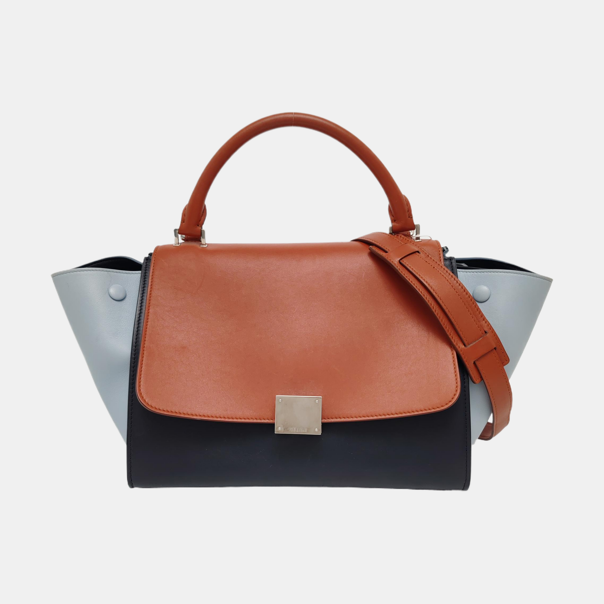 Authenticated pre-owned  TRAPEZE Small Calfskin Multicolor - Shoulder Bag at Looply