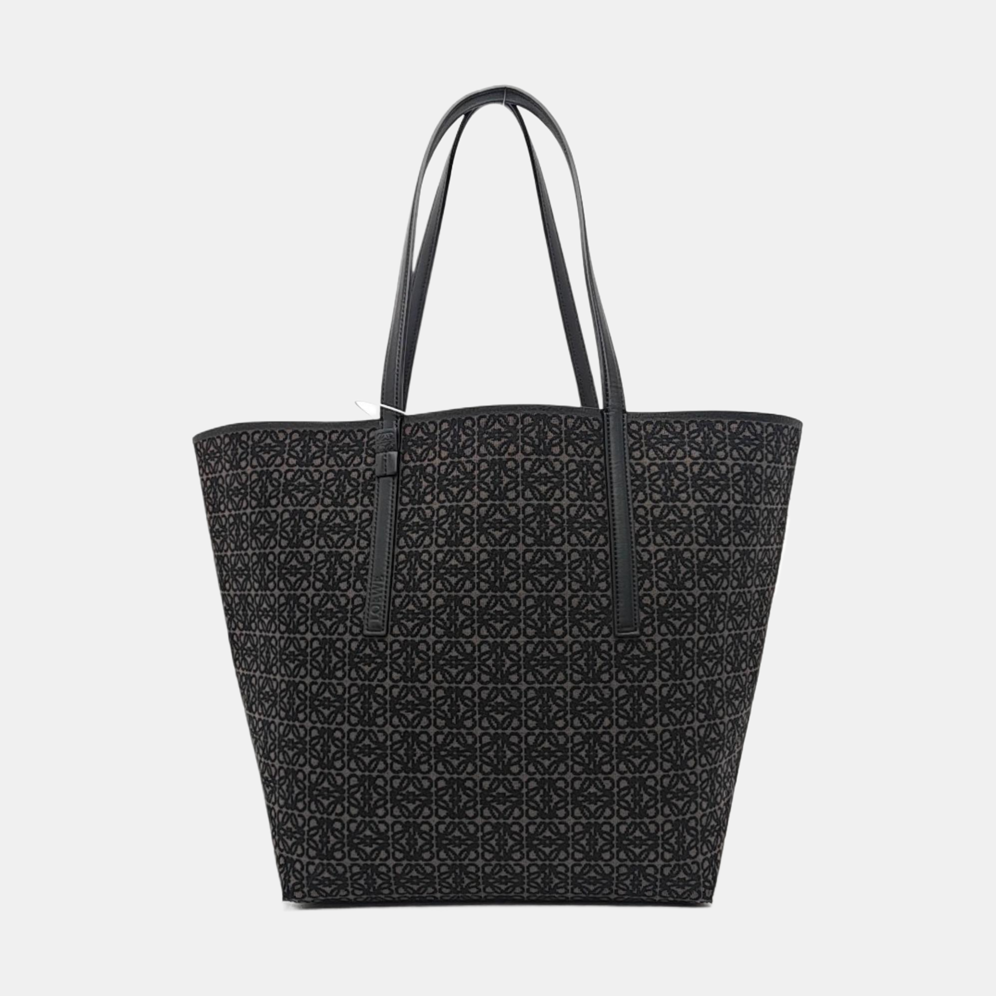 Anagram Tote Monogram Fabric Black
