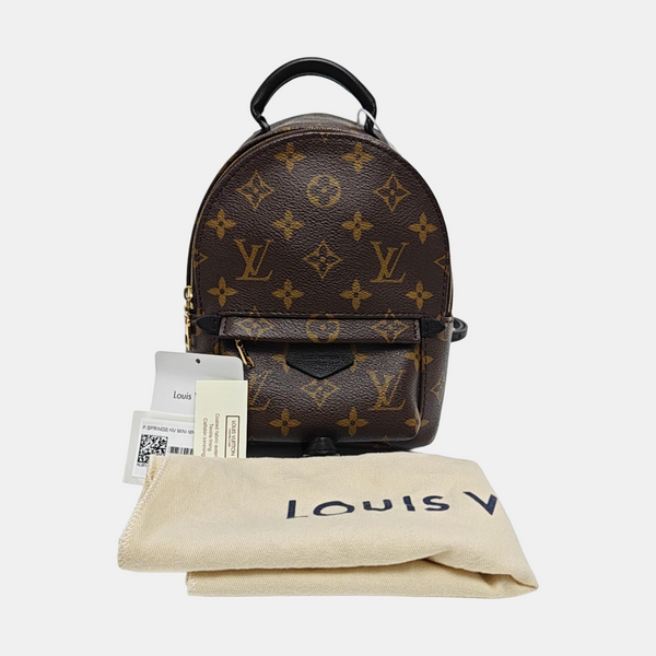 PALM SPRINGS Mini Monogram Coated Canvas Brown
