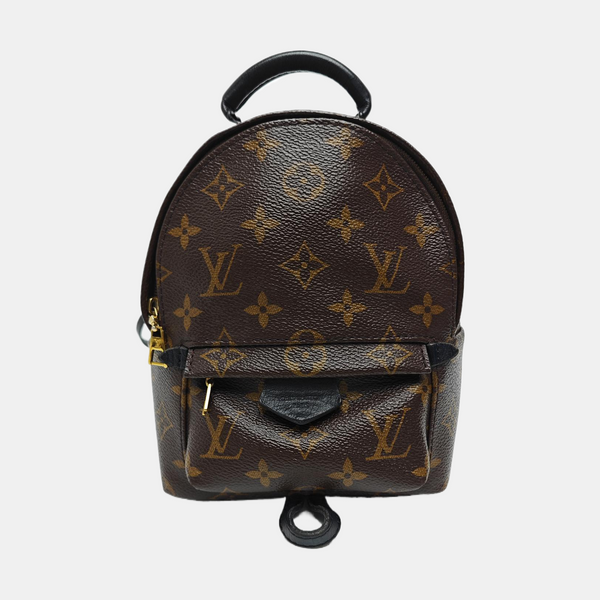 PALM SPRINGS Mini Monogram Coated Canvas Brown