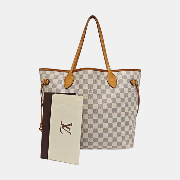 NEVERFULL MM Damier Azur Coated Canvas Beige