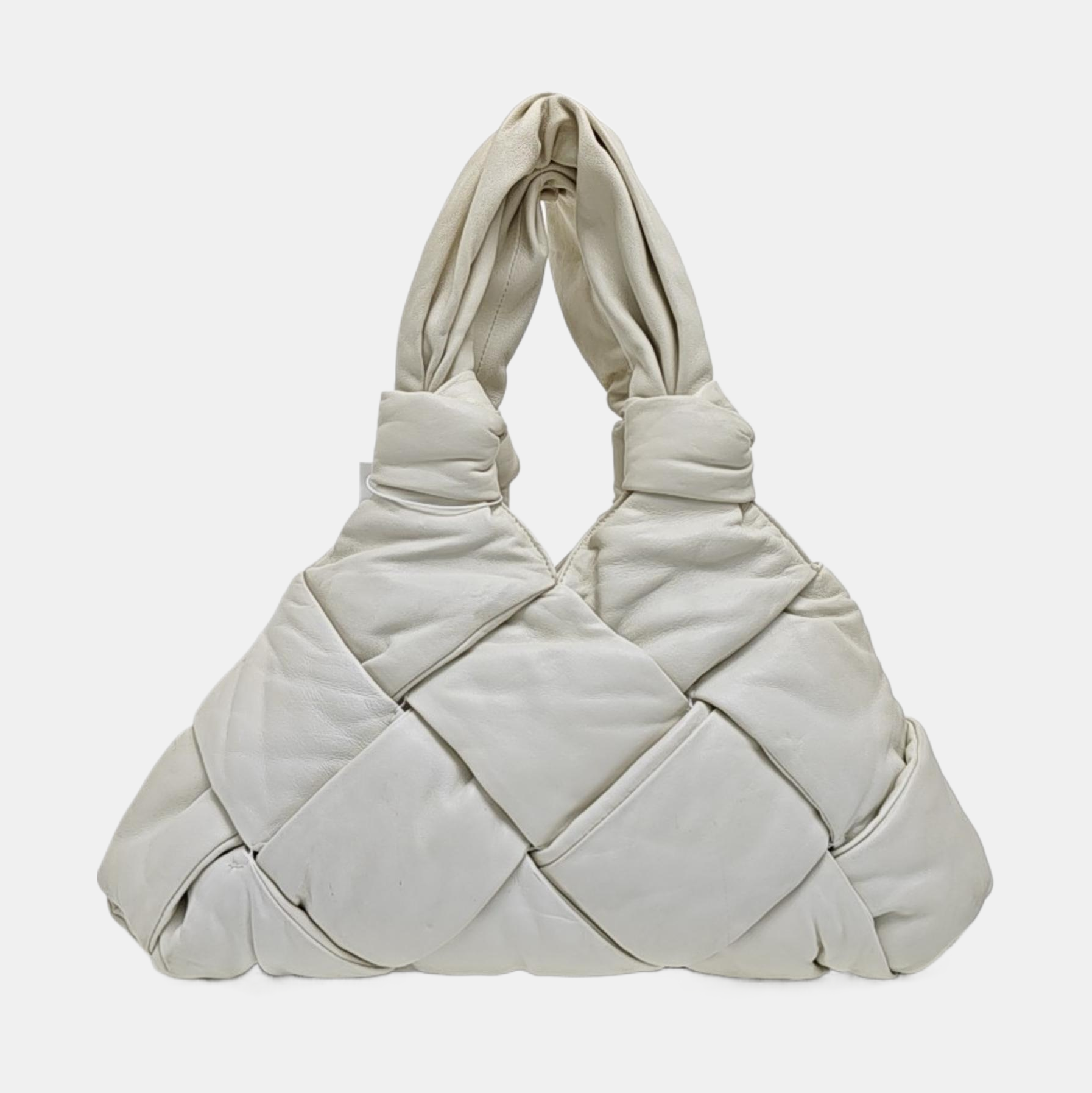 Lambskin Top Handle Bag White
