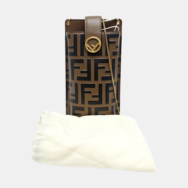 Calfskin Shoulder Bag Brown