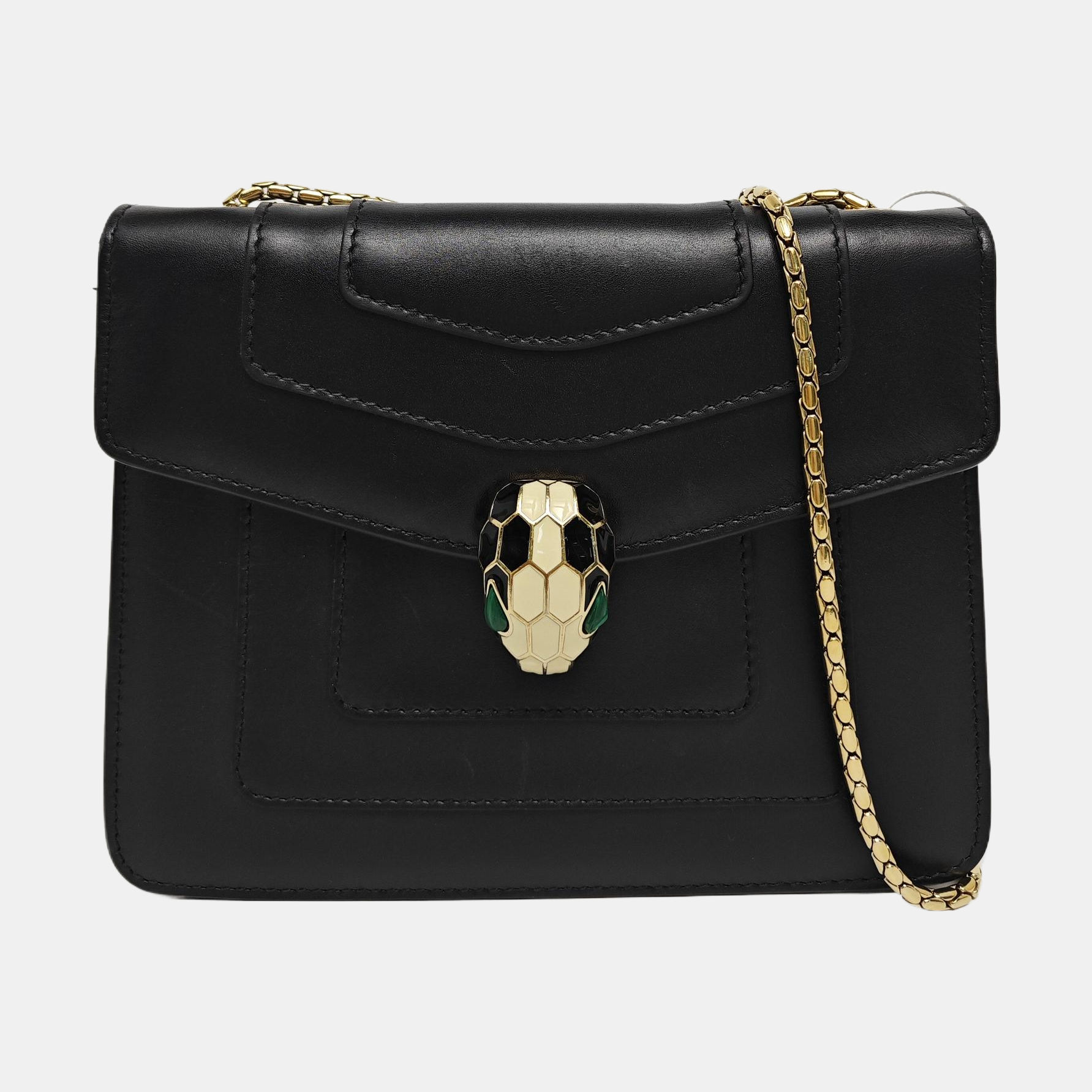 SERPENTI FOREVER Small Calfskin Black