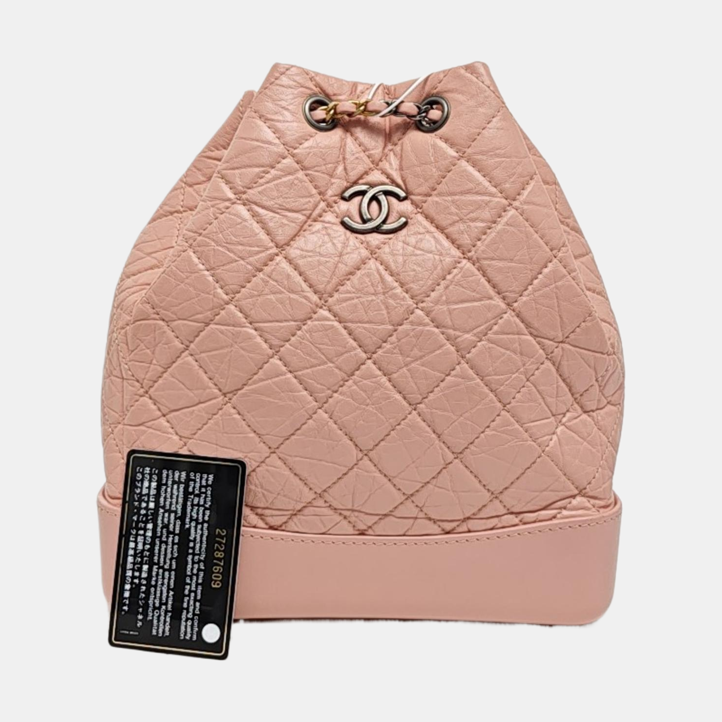 GABRIELLE Medium Quilted Calfskin Pink